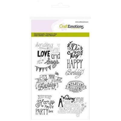 CraftEmotions Clear Stamps - Birthday